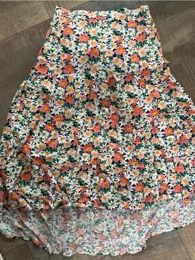 Floral Daisy Print Sundress in White, Pink & Green